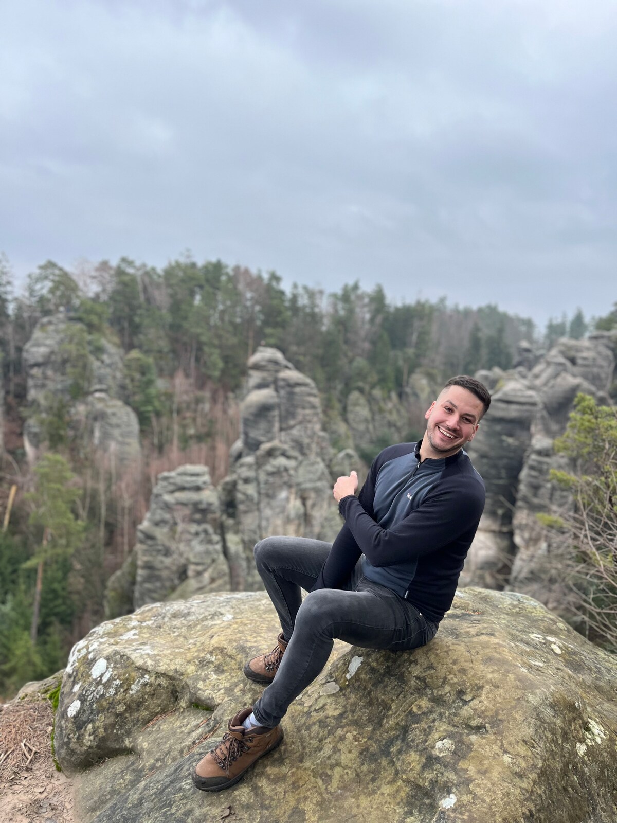 Marek (Mára) in the rocks of Bohemian Paradise